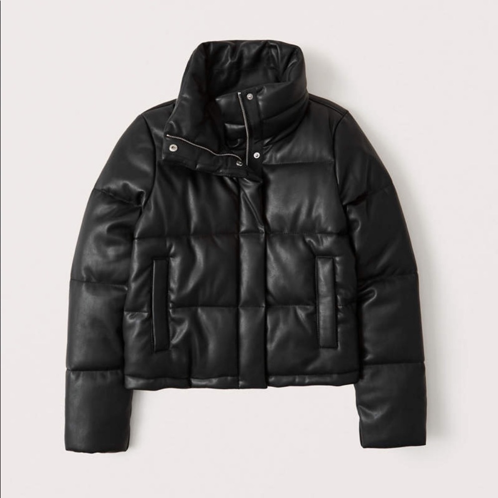 Abercrombie and Fitch Vegan Leather Puffer